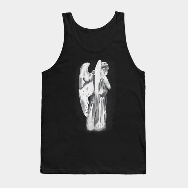 Weeping angel - Doctor Who - black Tank Top by Uwaki